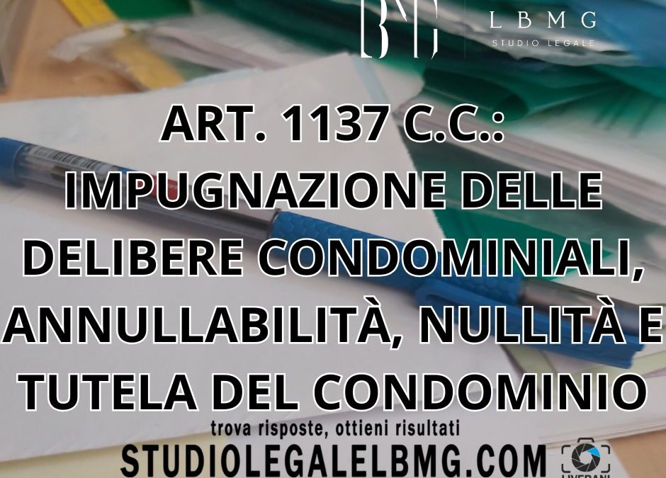 art. 1137 c.c.