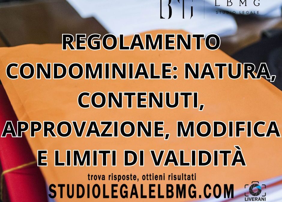 regolamento condominiale